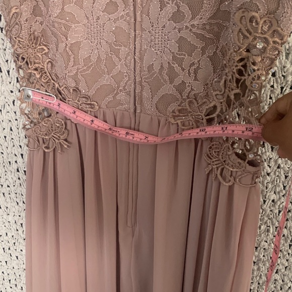 City studio Blush Lace & Chiffon Hi-Low Dress - Picture 9 of 9